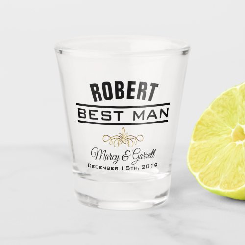 BEST MAN WEDDING PARTY SHOT GLASS