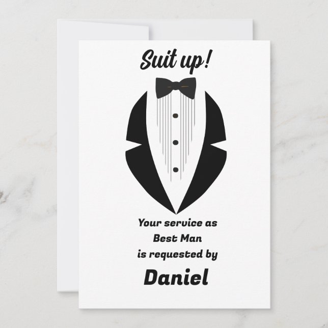 Best Man Wedding Proposal  Card (Front)