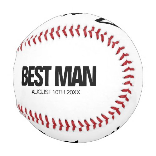 Best Man wedding request custom baseball gift 