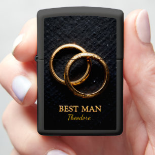 Best Man Wedding Ring Gold Ceremony Zippo Lighter