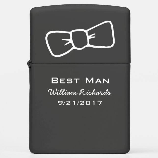 Best Man Wedding Zippo Lighter (Front)