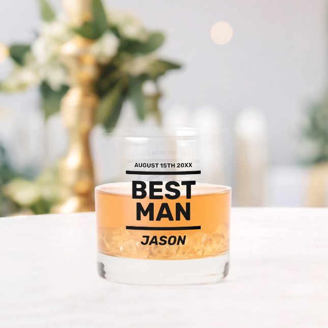 Best Man whiskey drinking glass gift for groomsmen (Insitu (Wedding))