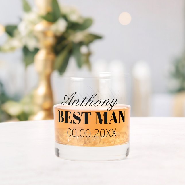 Best Man whiskey drinking glass wedding favor gift (Insitu (Wedding))