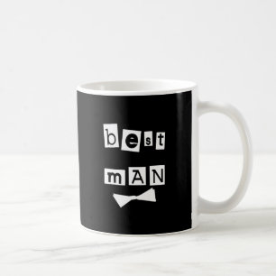 Best Man White on Black Coffee Mug