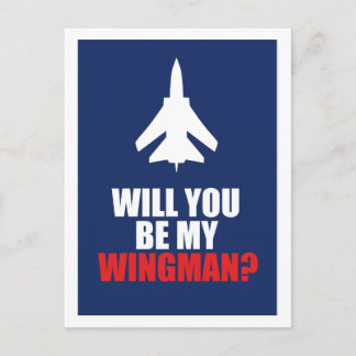 Best-man Will You Be My Wingman Postcard