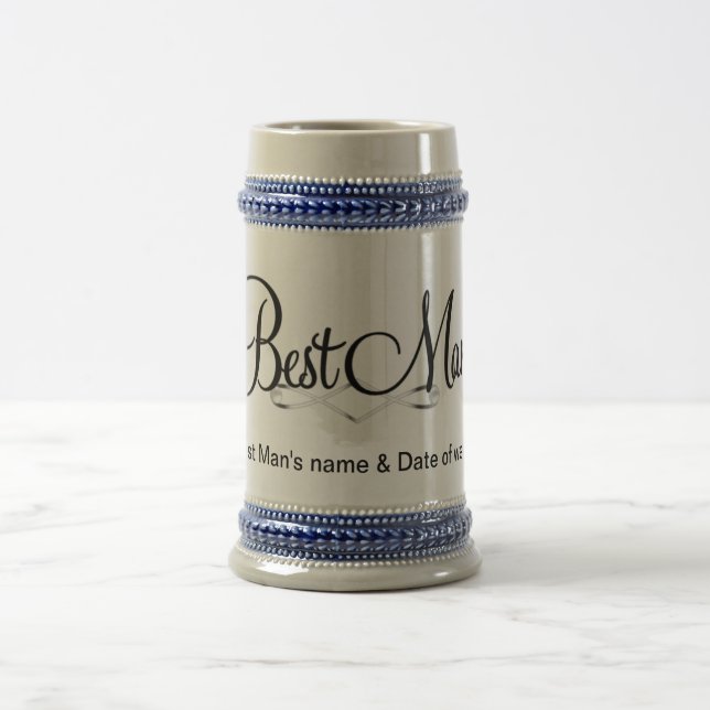 Best Man's Gift Bridal Party Beer Stein (Center)