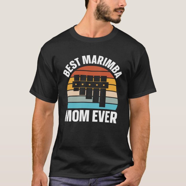 Best Marimba Mom Instrument Musician Retro T-Shirt (Front)