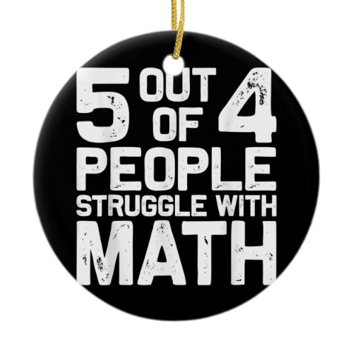 Best Math Teacher Art Men Women Math Joke Ceramic Ornament