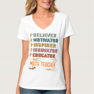 Best Math Teacher Fall Teacher Tgif Teacher T-Shirt