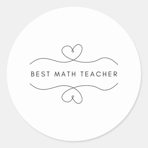 Best Math Teacher Funny Mathematics  Classic Round Sticker