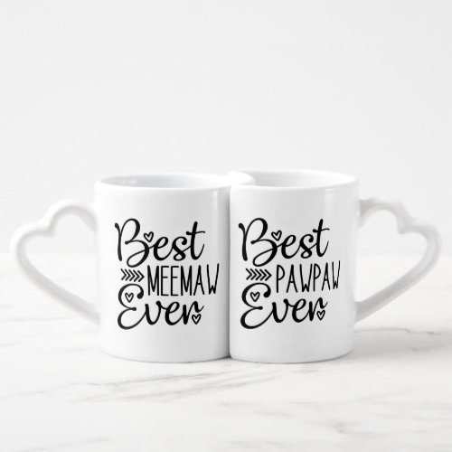 Best Meemaw Pawpaw Ever Coffee Mug Set