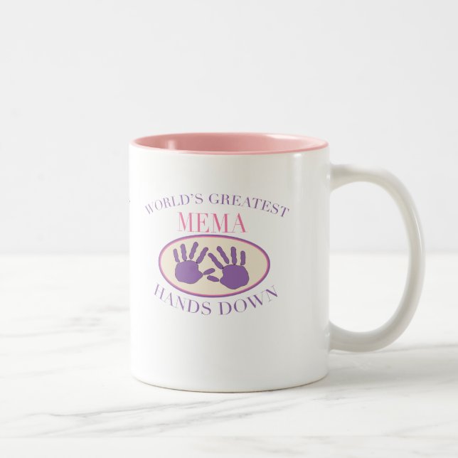 Best MeMa Hands Down T-shirt Two-Tone Coffee Mug (Right)