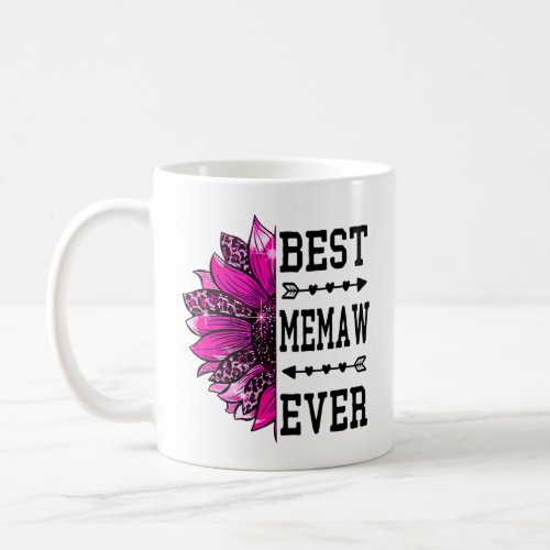 Best Memaw Ever Sunflower Leopard Mothers Day  Coffee Mug