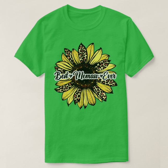 Best Memaw Ever Sunflower Memaw Mothers Day T-Shirt (Design Front)