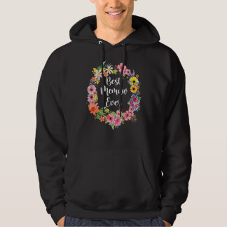 Best Memaw Ever Women Floral Decoration Memaw Hoodie