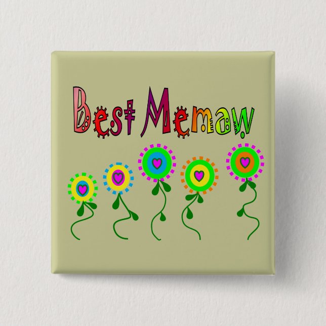 Best Memaw Gifts Pinback Button (Front)