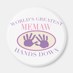 Best Memaw Hands Down T-shirt Magnet