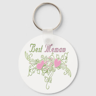 Best MeMaw Swirling Hearts Keychain