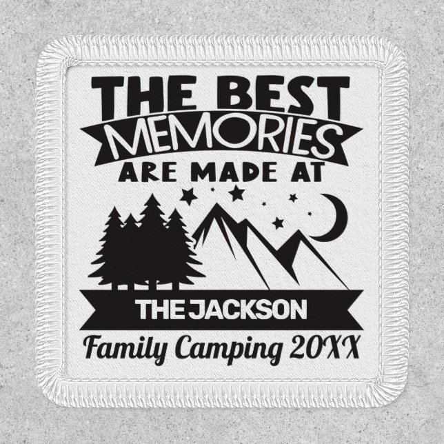 Best memories are made at family camping custom patch (Front)