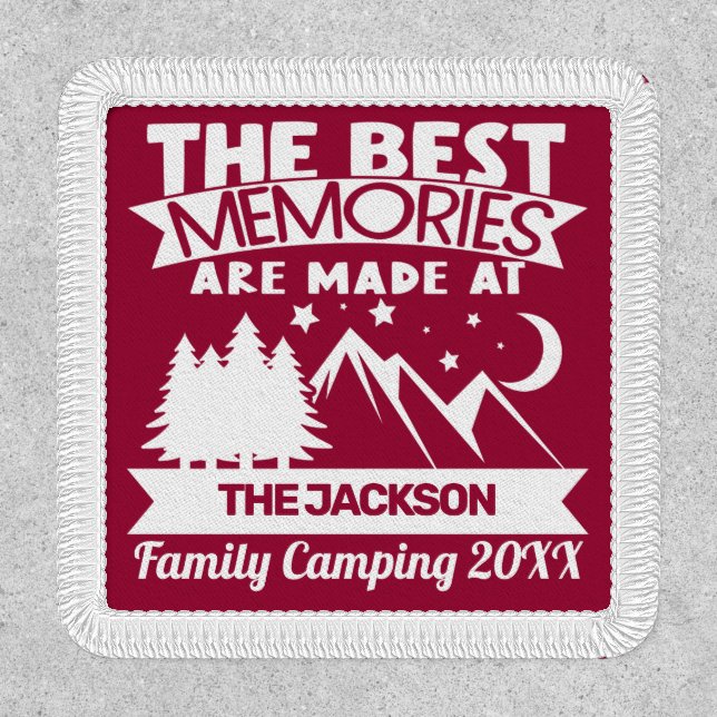 Best memories are made at family camping custom patch (Front)