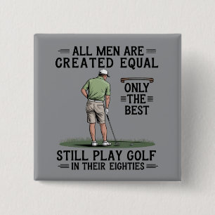 Best Men Play Golf Eighties Funny Golfer Golfing  Button