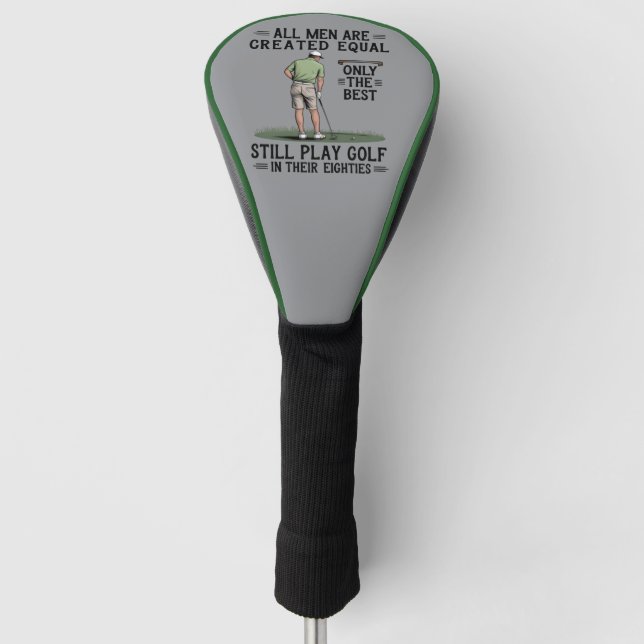 Best Men Play Golf Eighties Funny Golfer Golfing  Head Cover (Front)