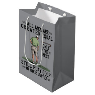 Best Men Play Golf Eighties Funny Golfer Golfing Medium Gift Bag