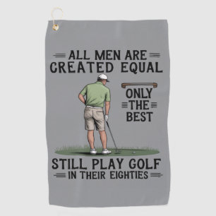 Best Men Play Golf Eighties Funny Golfer Golfing Towel