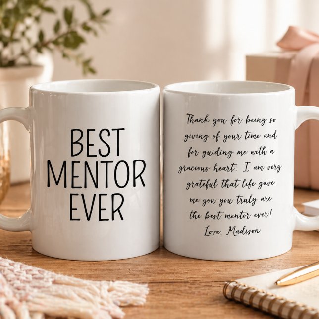 Best Mentor Ever Grateful Heart Personalized Mug (Creator Uploaded)