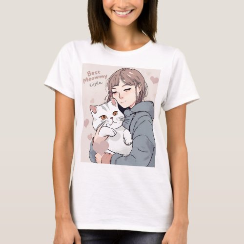 Best Meowmy Ever Cat Mom Love _ T_shirt