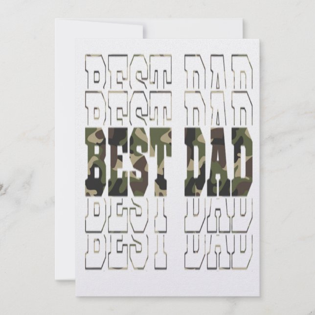 Best Military Dad Personalized Father's Day Card (Front)