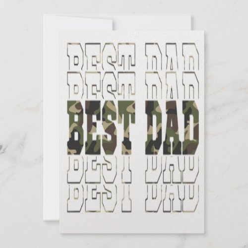 Best Military Dad Personalized Fathers Day Card