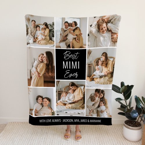 Best MIMI Ever Custom Fleece Blanket