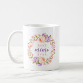 Best Mimi Ever Floral Mother's Day Gift Coffee Mug (Left)