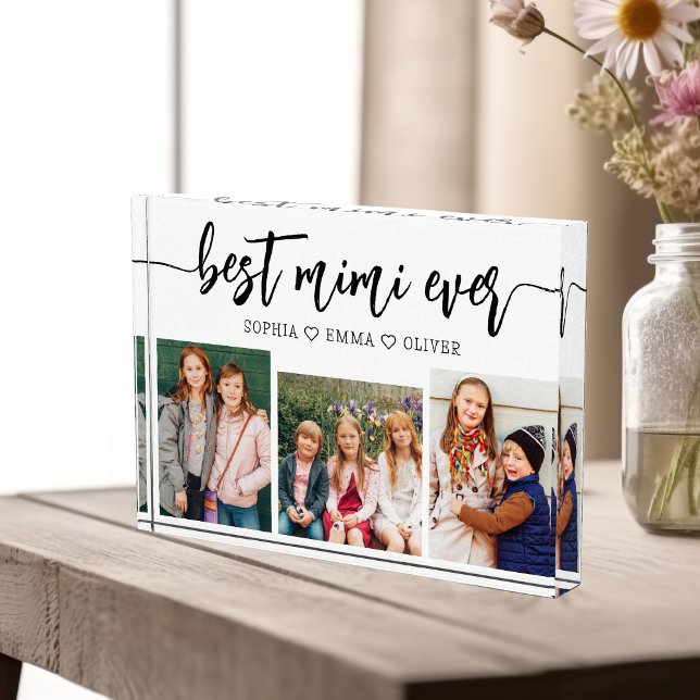 Best MiMi Ever - Grandchildren Photo Collage Block (Creator Uploaded)