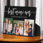 Best Mimi Ever - Grandchildren Photo Collage Plaque<br><div class="desc">Celebrate the "Best MiMi Ever" with this personalized Grandchildren Photo Collage Plaque. This heartfelt gift features a beautifully arranged collage of cherished photos capturing special moments, complemented by a loving message. Crafted from high-quality materials with a sleek finish, it's ideal for displaying at home as a cherished keepsake. Perfect for...</div>