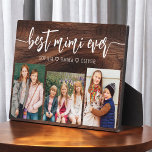 Best Mimi Ever - Grandchildren Wood Photo Collage Plaque<br><div class="desc">Celebrate the "Best MiMi Ever" with this personalized Grandchildren Photo Collage Plaque. This heartfelt gift features a beautifully arranged collage of cherished photos capturing special moments, complemented by a loving message. Crafted from high-quality materials with a sleek finish, it's ideal for displaying at home as a cherished keepsake. Perfect for...</div>