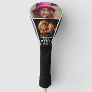 Best Mimi Ever Grandma Grandkid 2 Photo Collage Golf Head Cover