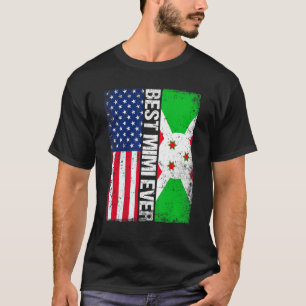 Best Mimi Ever Mother's Day Burundi Us Flag T-Shirt