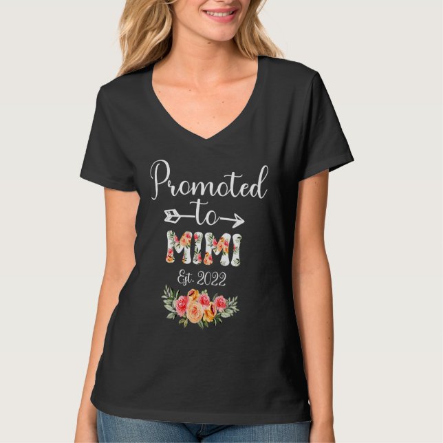 Best Mimi Ever Women Flower Decoration Grandma T-Shirt (Front)