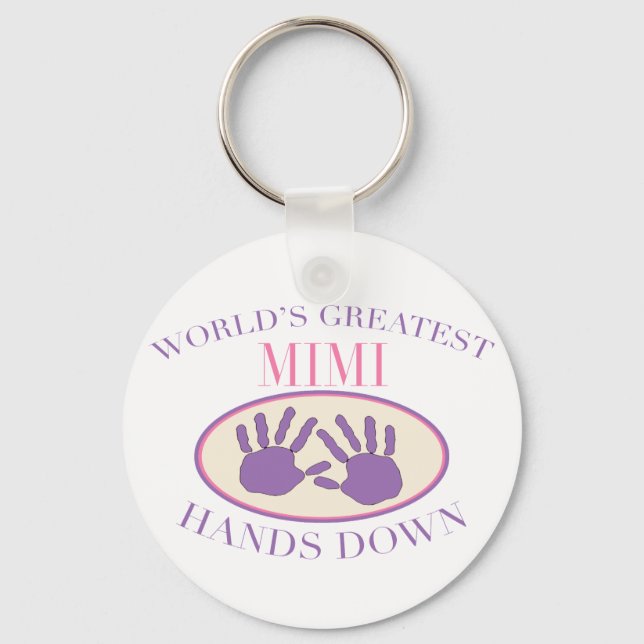 Best Mimi Hands Down T-shirt Keychain (Front)