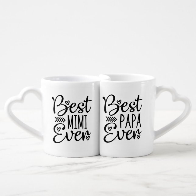 Best Mimi Papa Ever Coffee Mug Set (Front Nesting)
