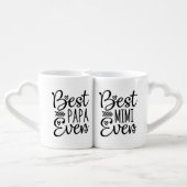 Best Mimi Papa Ever Coffee Mug Set (Back Nesting)