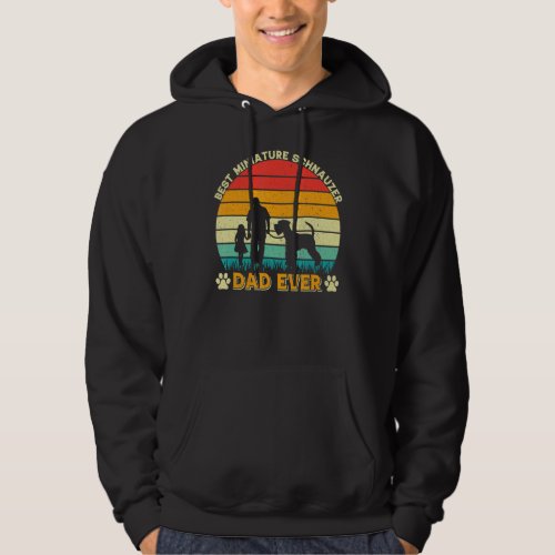 Best Miniature Schnauzer Dad Ever Vintage Schnauze Hoodie