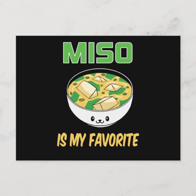 Best Miso Soup Lover Gift | Miso is My Favorite Postcard (Front)