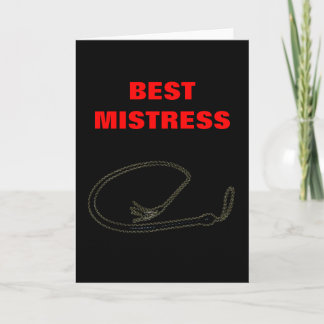BEST MISTRESS CARD