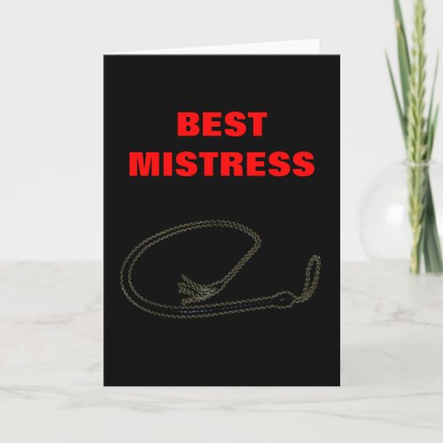 BEST MISTRESS CARD