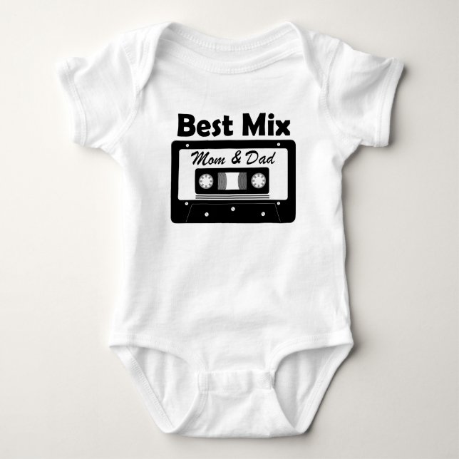 Best Mix Mom and Dad Baby Shower Gift  Baby Bodysuit (Front)