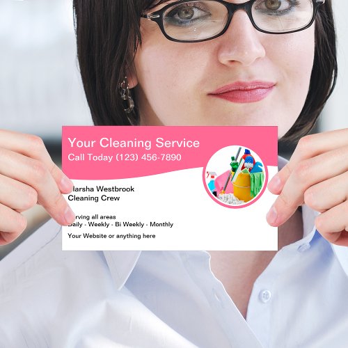 Best Modern Cleaning Service Business Cards
