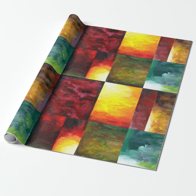 Best Modern Elegant Colorful Abstract Template Wrapping Paper (Unrolled)